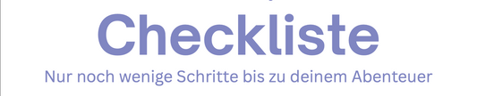Checkliste für deinen Urlaub (PDF)