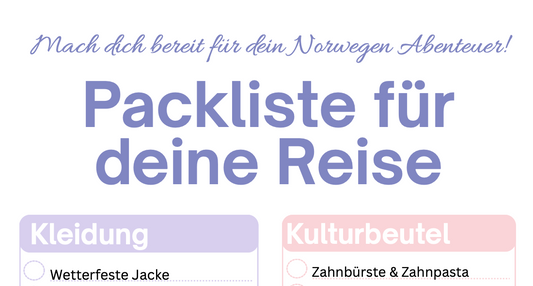 Packliste für Norwegen (PDF)