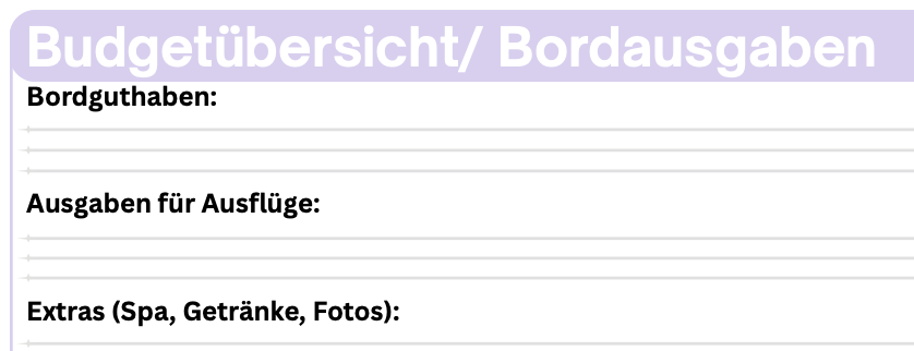 Kreuzfahrt Planer (PDF)